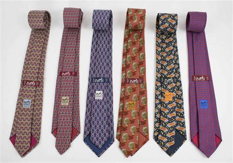 hermes tie lot|Hermes fabric ties.